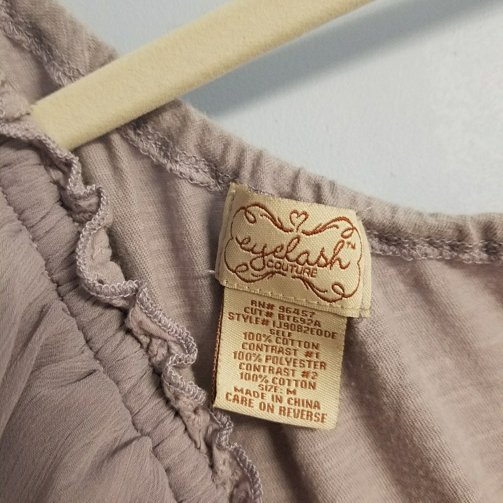Purple One Shoulder Ruffle Top Medium - Picture 5 of 5